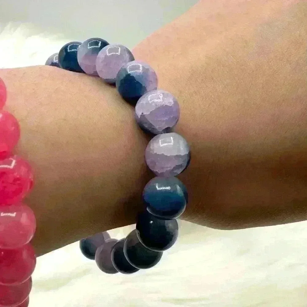 Blue Berry 10mm Beaded Bracelet